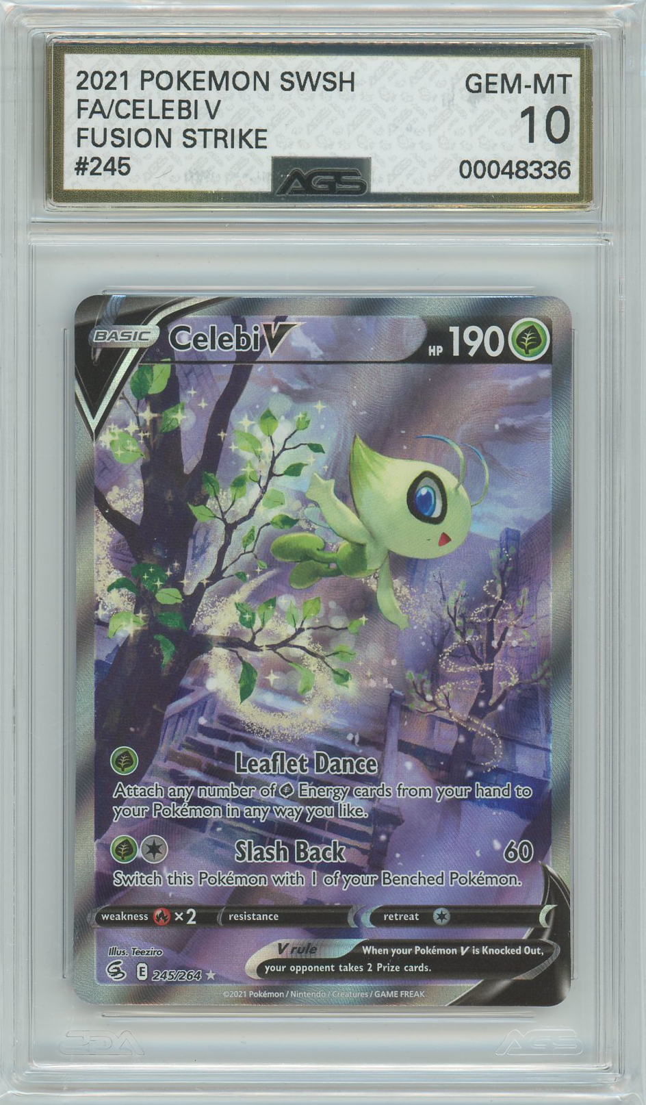 pokemon cards celebi AGS (GEM-MT 10) Celebi V #245 Alt. Art