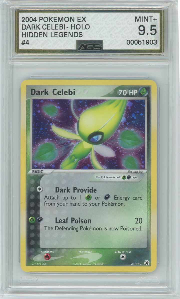 AGS (MINT+ 9.5) Dark Celebi #4 - EX Hidden Legends (#00051903)