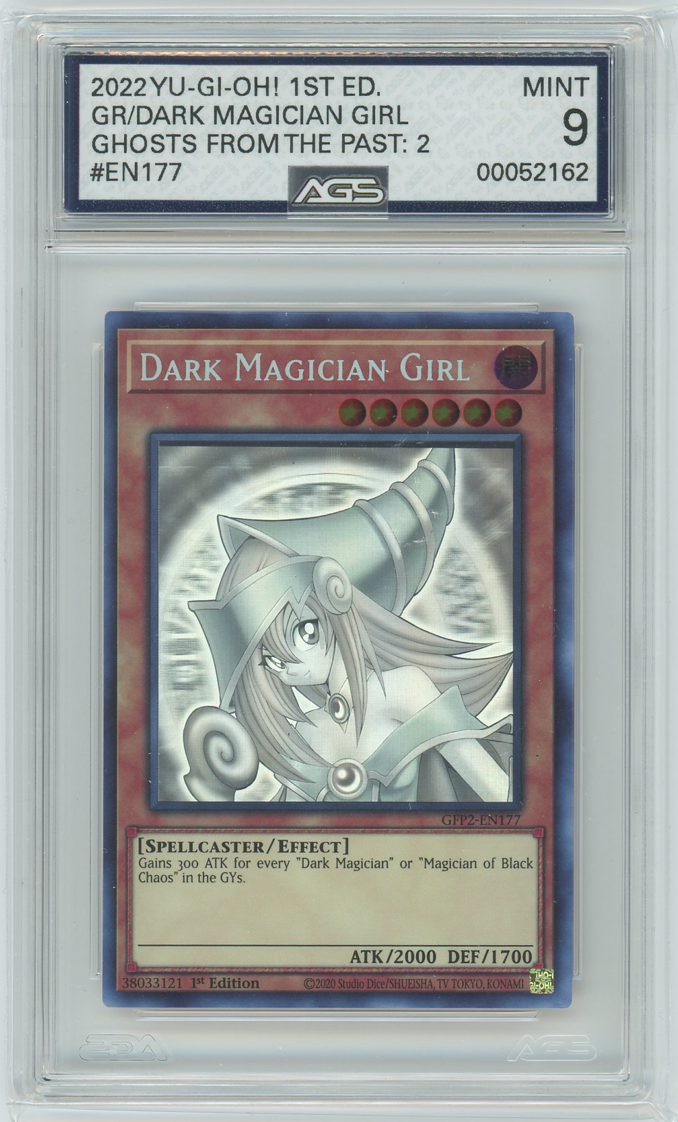AGS (MINT 9) Dark Magician Girl #EN177 - Ghosts From The Past The 2nd Pokemon Plug AGS (MINT 9) Dark Magician Girl #EN177 - Ghosts From The Past The 2nd Pokemon Plug