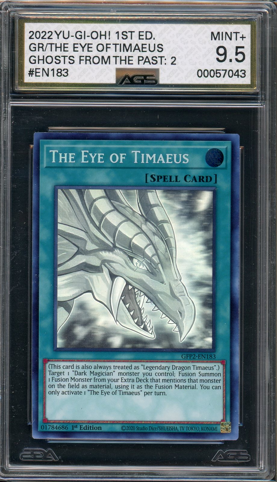 AGS (MINT+ 9.5) The Eye of Timaeus #EN183 - Ghosts From The Past The 2 Pokemon Plug AGS (MINT+ 9.5) The Eye of Timaeus #EN183 - Ghosts From The Past The 2 Pokemon Plug