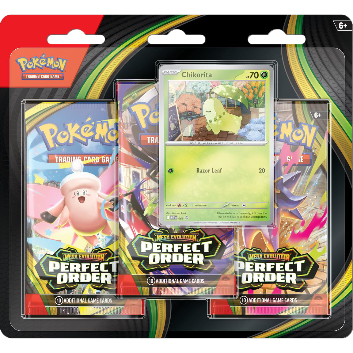 Pokemon Mega Evolution Perfect Order 3 Pack Blister Pokemon Mega Evolution Perfect Order 3 Pack Blister