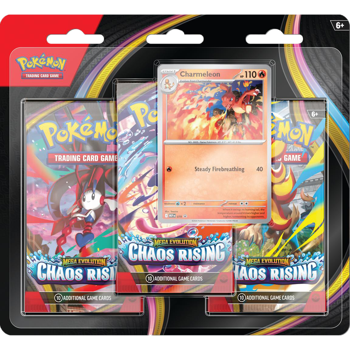 Chaos Rising 3-Pack Booster Blister Pokemon Plug Chaos Rising 3-Pack Booster Blister Pokemon Plug