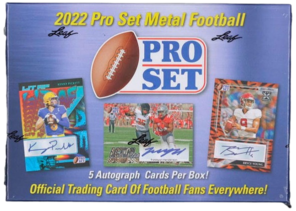 2022 Leaf Pro Set Metal Football Hobby Box