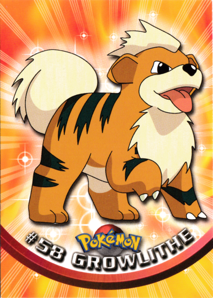 pokemon growlithe card Growlithe (58/76) [Topps Series 1