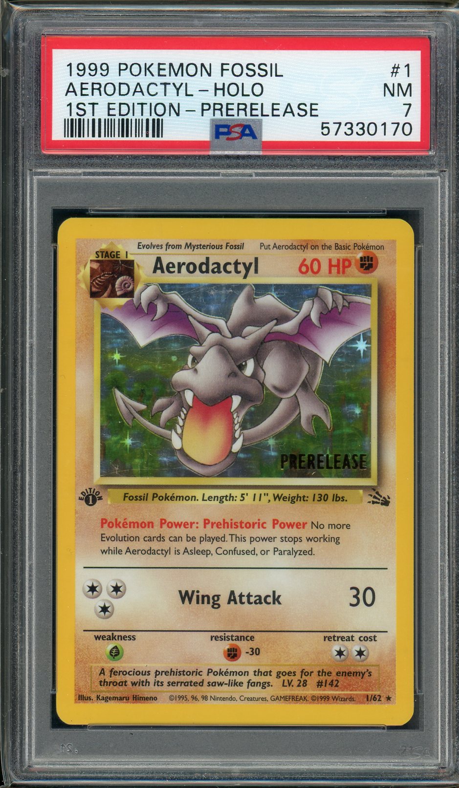 PSA (NM 7) Aerodactyl-holo #1