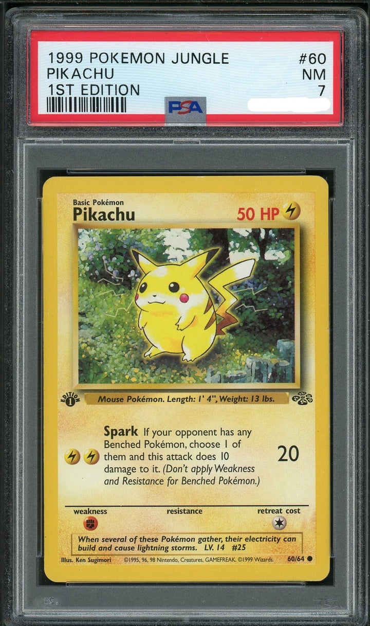 PSA (NM 7) Pikachu (1st Edition) #60 - Pokemon Jungle