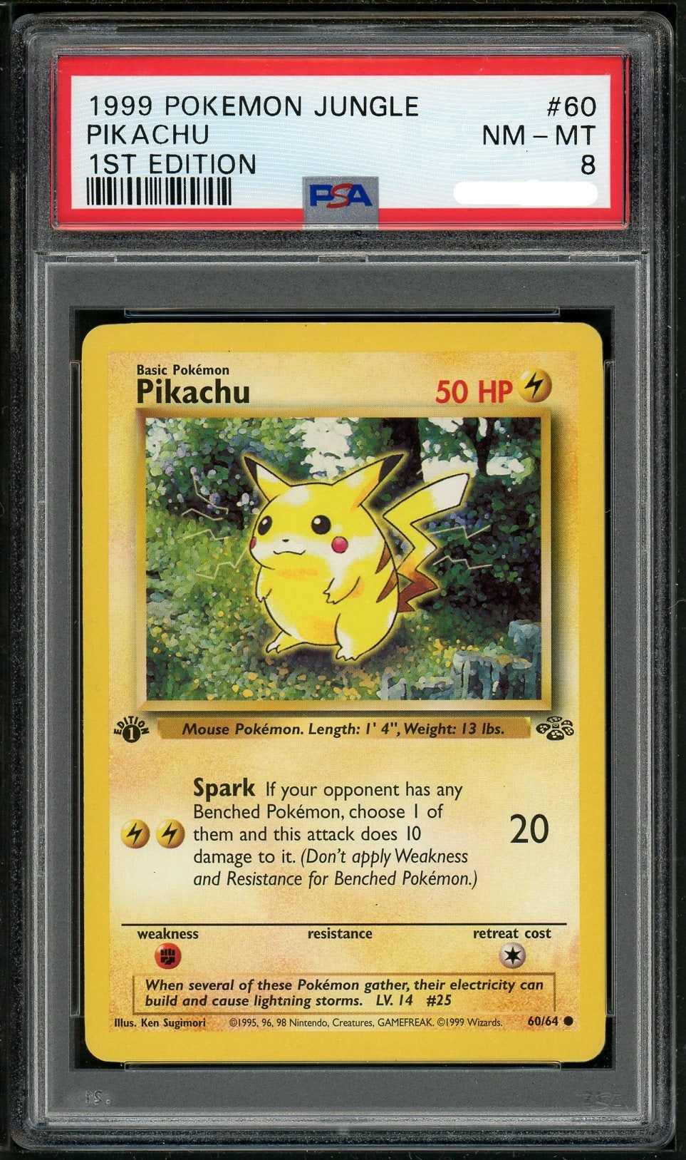 1st edition jungle pokemon cards PSA (NM-MT 8) Pikachu (1st Edition) #60
