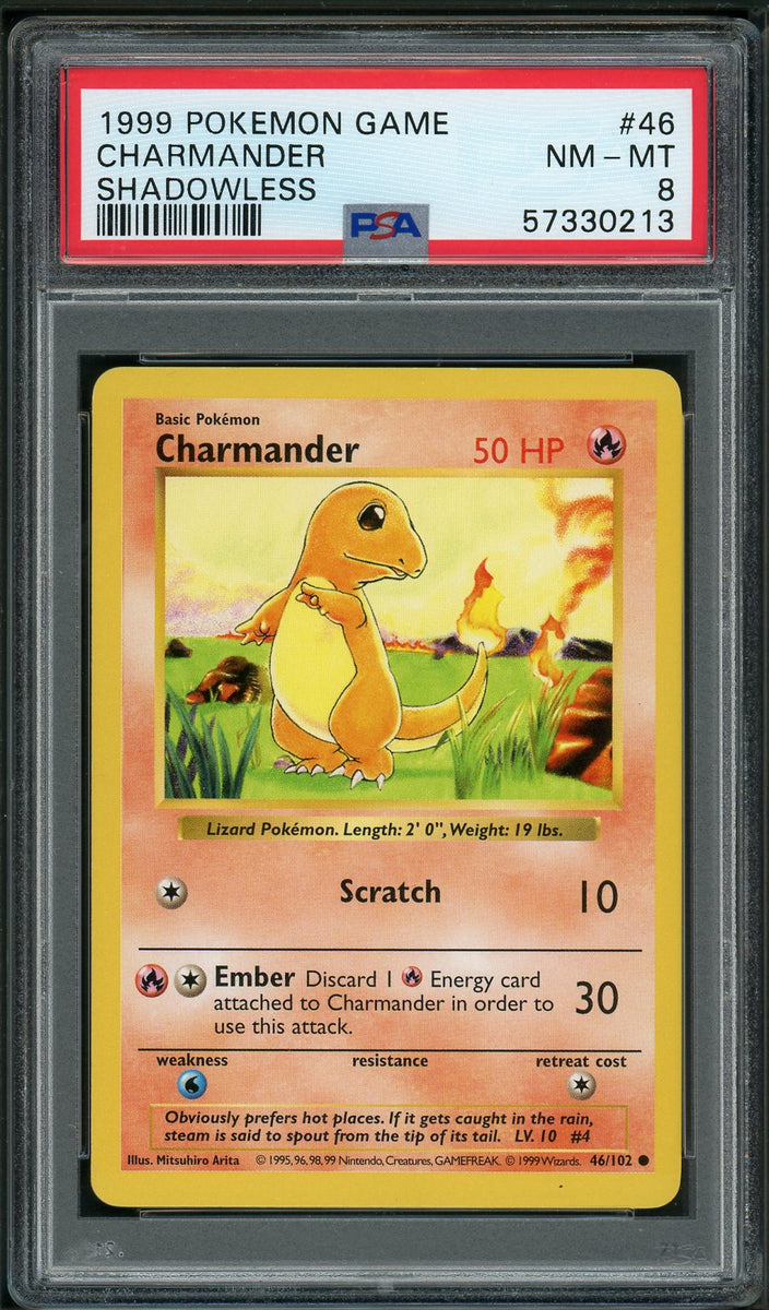 PSA (NM-MT 8) Charmander #46 - Pokemon Game (Shadowless