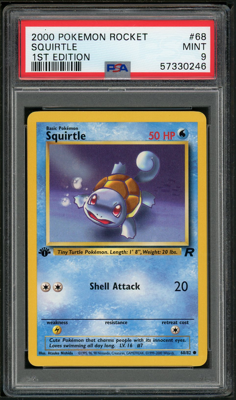 PSA (MINT 9) Squirtle (1st Edition) #68 - Pokemon Rocket (#57330246) PSA (MINT 9) Squirtle (1st Edition) #68 - Pokemon Rocket (#57330246)