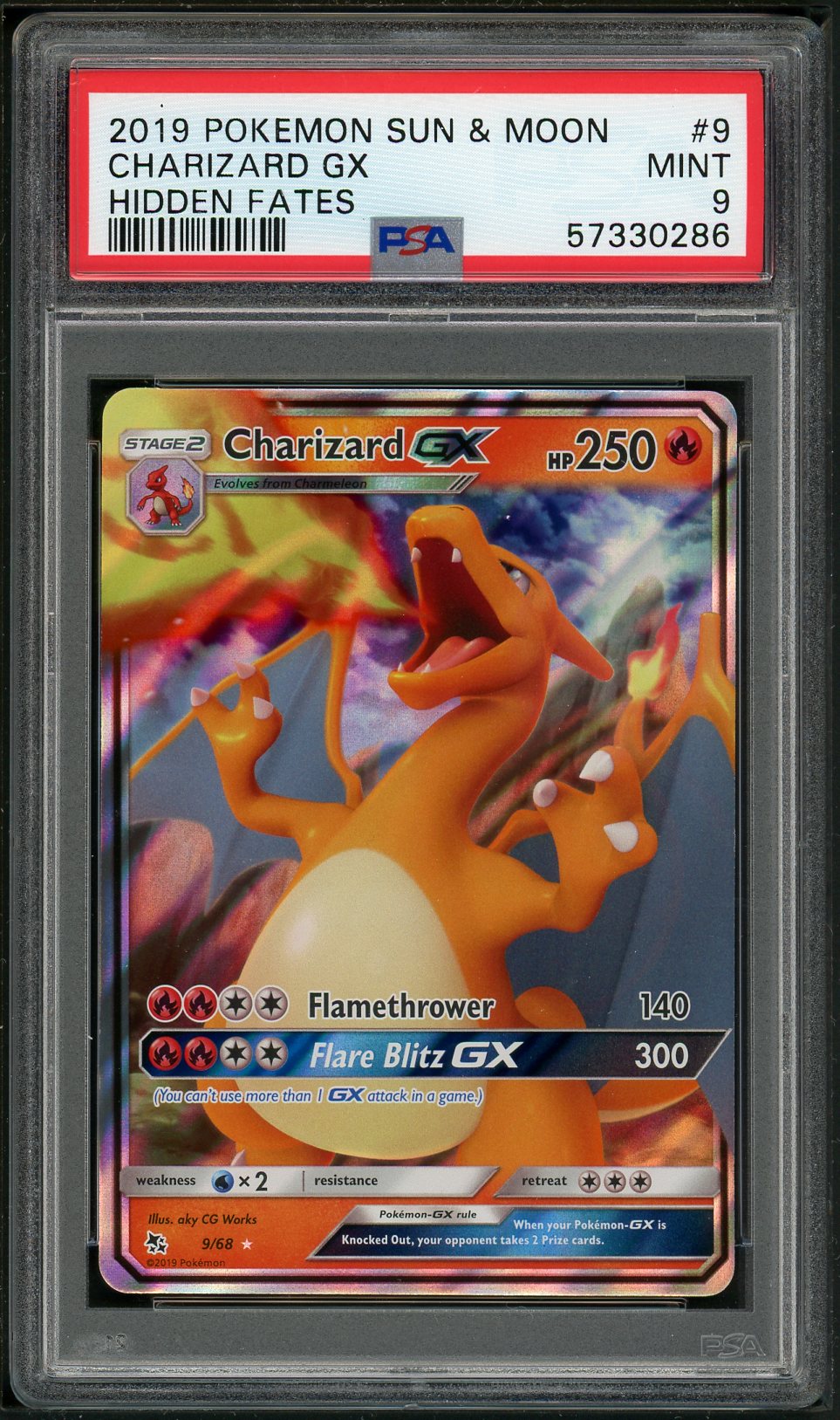PSA (MINT 9) Charizard Gx #9 - Pokemon Sun & Moon Hidden Fates (#57330 Pokemon Plug PSA (MINT 9) Charizard Gx #9 - Pokemon Sun & Moon Hidden Fates (#57330 Pokemon Plug