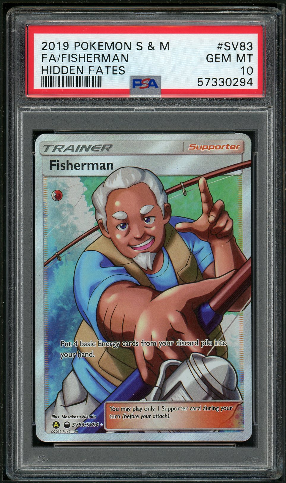 PSA (Gem MT 10) Fa/fisherman #Sv83 - Pokemon Sun & Moon Hidden Fates ( Pokemon Plug PSA (Gem MT 10) Fa/fisherman #Sv83 - Pokemon Sun & Moon Hidden Fates ( Pokemon Plug