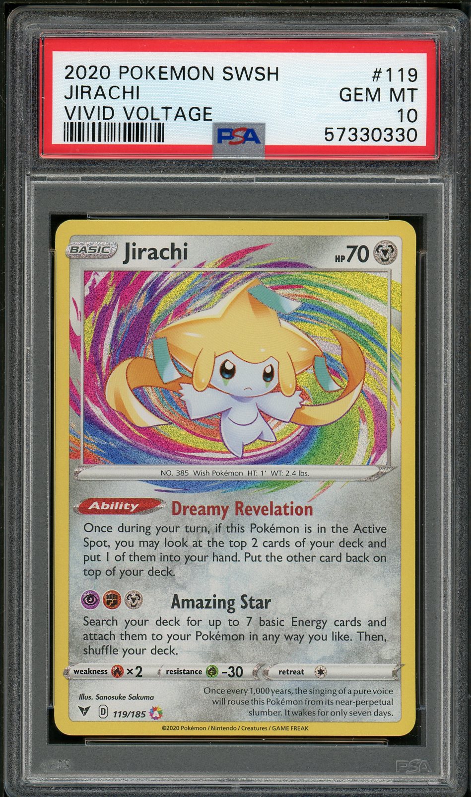 pokemon vivid voltage rare cards Celebi 2020 Amazing #009 PSA Authenticated 10 Card Pokmon Hit Points110 HP Form Rayquaza 2020 Pokemon Vivid Voltage
