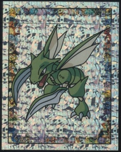 all scyther pokemon cards Scyther - Prism Holo (S19) [Merlin / Topps Stickers