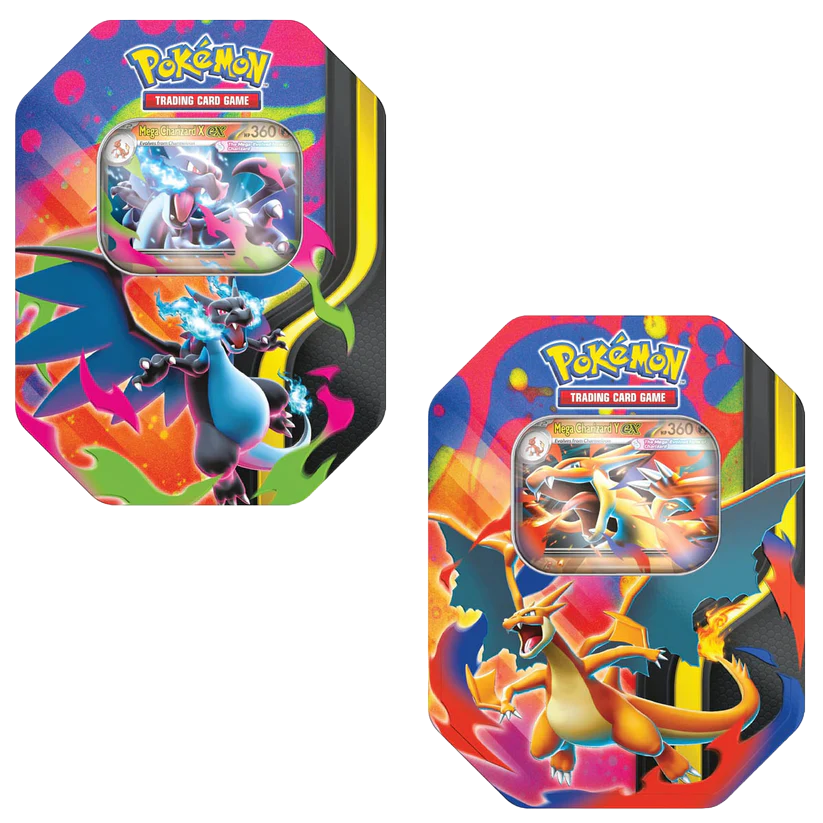 Pokmon TCG: Mega Charizard X/Y Tin Pokemon Plug Pokmon TCG: Mega Charizard X/Y Tin Pokemon Plug