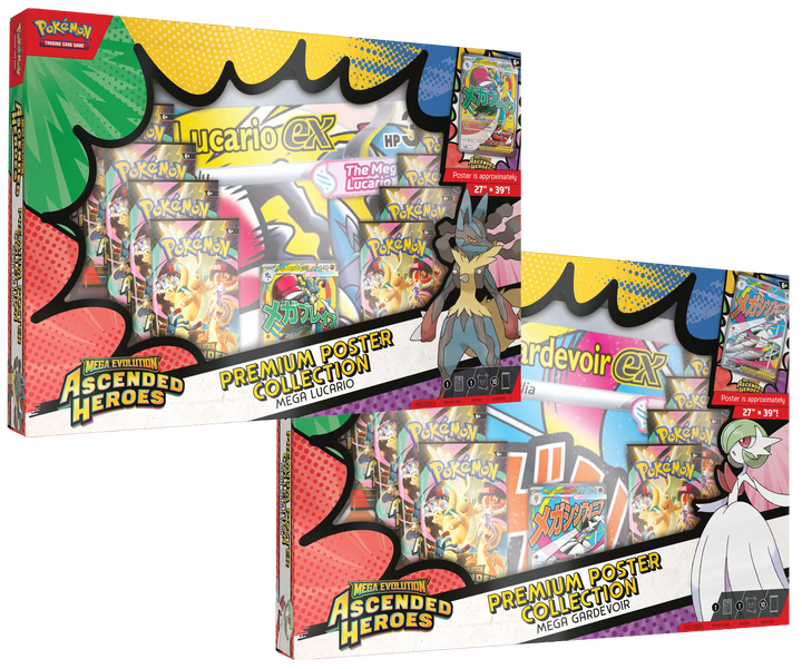 Ascended Heroes Premium Poster Collection (Mega Gardevoir & Mega Lucario ex)