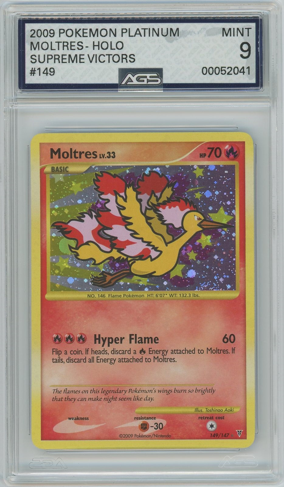 AGS (MINT 9) Moltres #149 - Platinum - Supreme Victors (#00052041) Pokemon Plug AGS (MINT 9) Moltres #149 - Platinum - Supreme Victors (#00052041) Pokemon Plug
