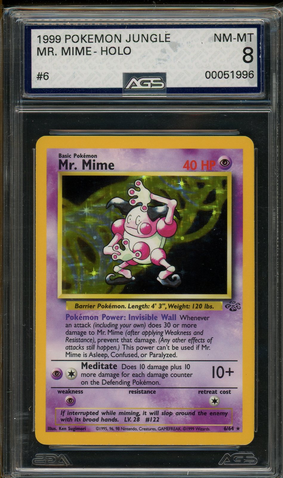 mr mime pokemon card AGS (NM-MT 8) Mr. Mime #6