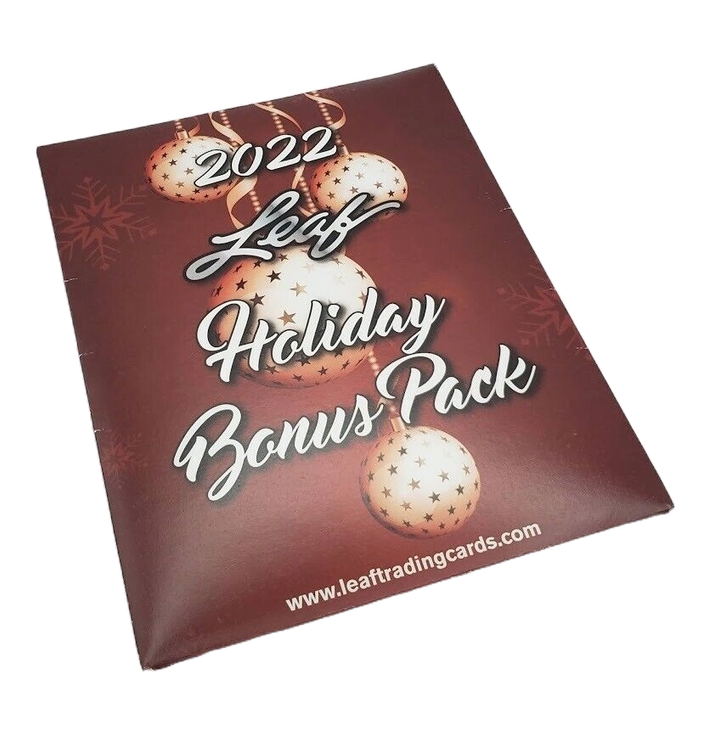 2022 LEAF Holiday Bonus Pack (1 Autographed Card, 1 Relic Card or 1 Printing Plate)