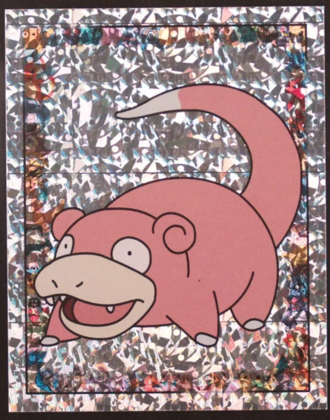 slowpoke pokemon card full art Slowpoke - Prism Holo (S13) [Merlin / Topps Stickers