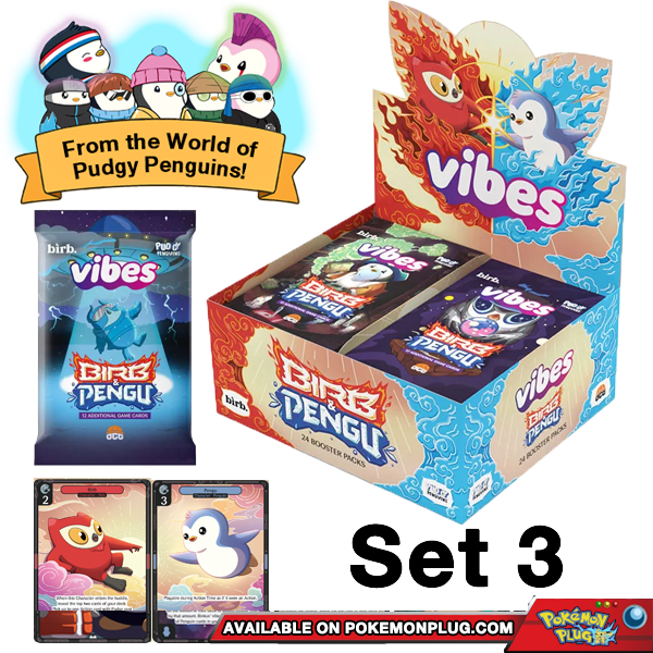 Vibes TCG: Birb & Pengu (Set 3) Booster Box Pokemon Plug Vibes TCG: Birb & Pengu (Set 3) Booster Box Pokemon Plug