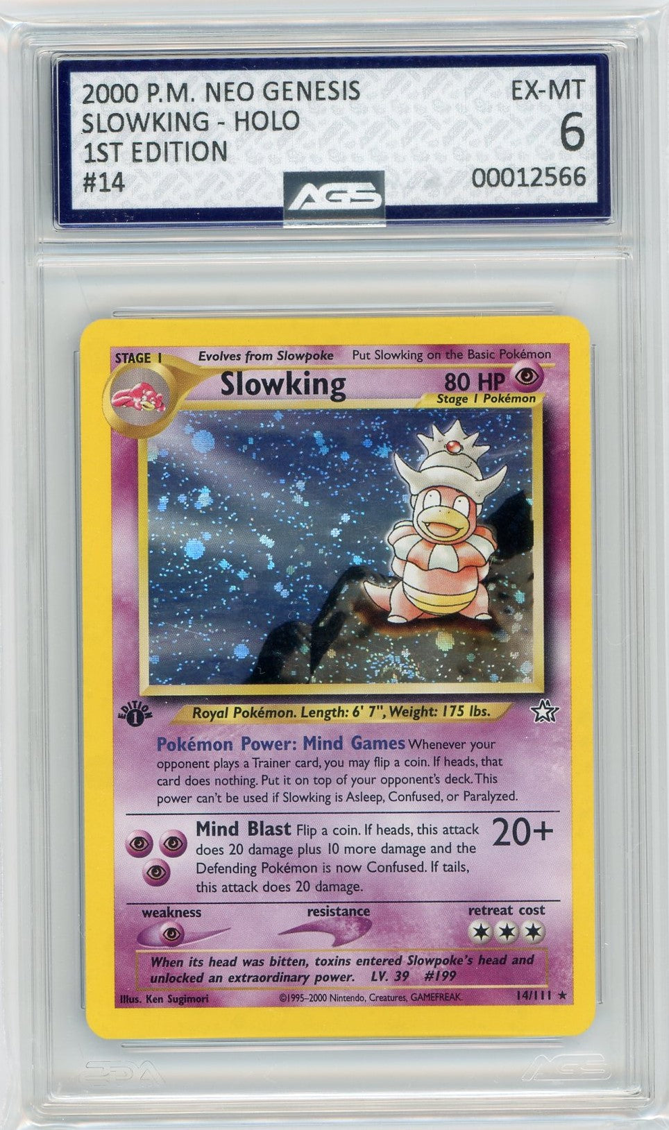 AGS (EX-MT 6) Slowking #14 - Neo Genesis (#00012566) Pokemon Plug AGS (EX-MT 6) Slowking #14 - Neo Genesis (#00012566) Pokemon Plug