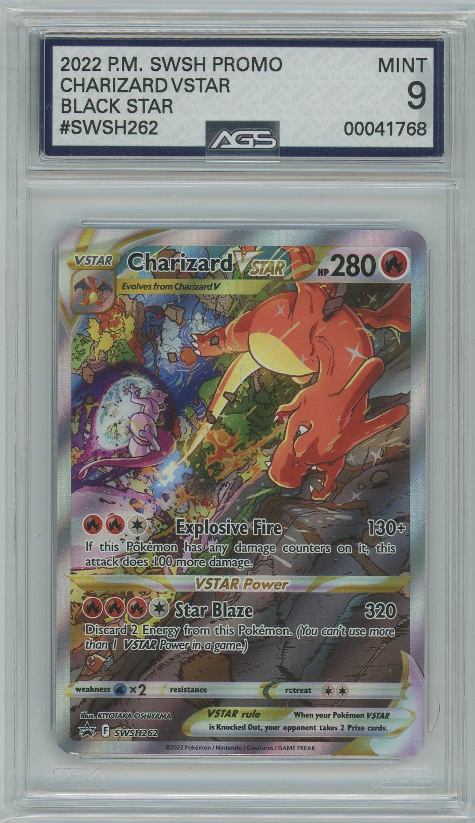AGS (MINT 9) Charizard VSTAR #SWSH262
