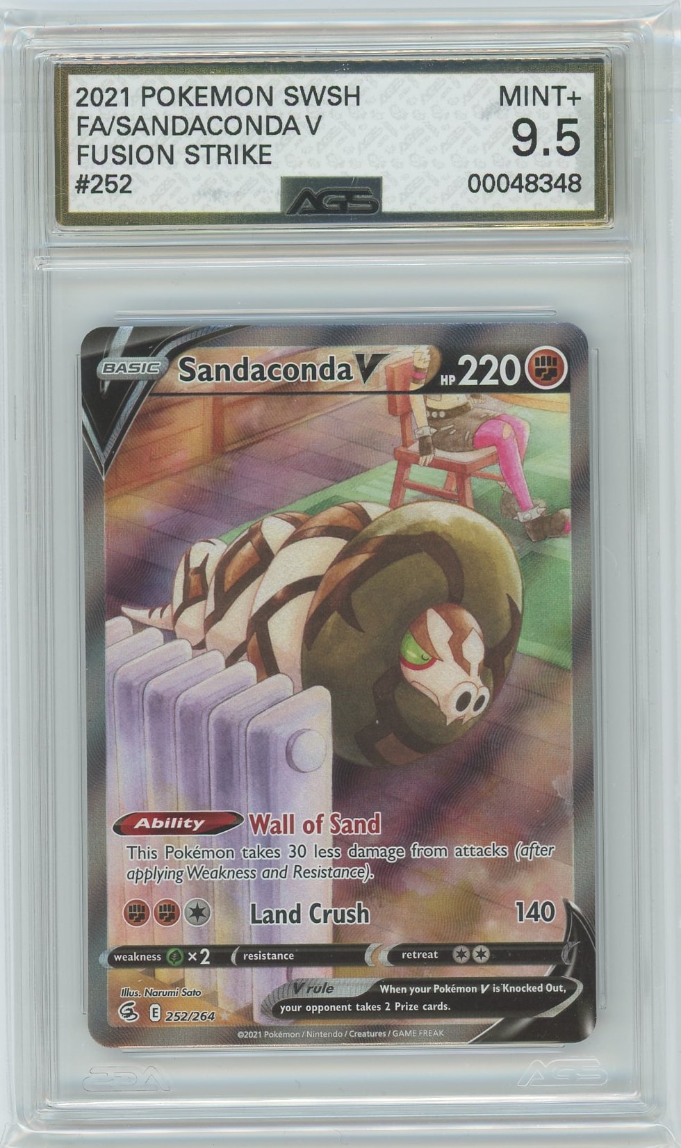 AGS (MINT+ 9.5) Sandaconda V #252 - Fusion Strike (#00048348) Pokemon Plug AGS (MINT+ 9.5) Sandaconda V #252 - Fusion Strike (#00048348) Pokemon Plug