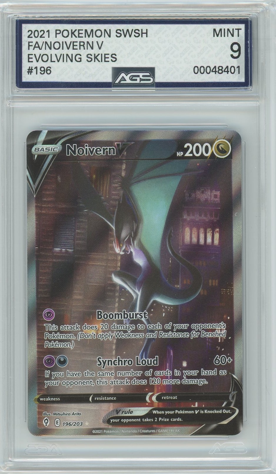 AGS (MINT 9) Noivern V #196 - Evolving Skies (#00048401) Pokemon Plug AGS (MINT 9) Noivern V #196 - Evolving Skies (#00048401) Pokemon Plug