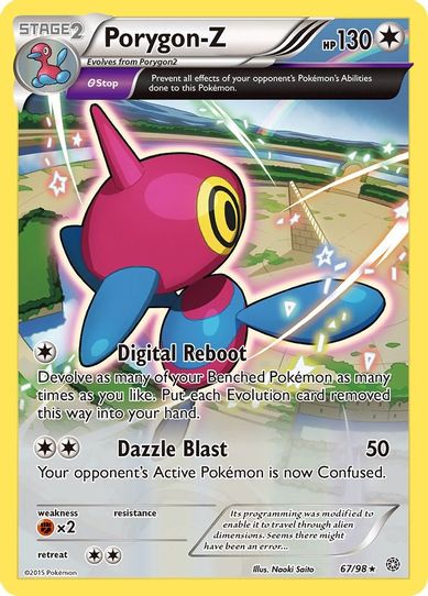 porygon pokemon card value Porygon2 (49/102) Colorless Energized Attack (40x) This attack does 40 damage for each Energy attached to this Pokemon. Porygon-Z (67/98) [XY : Ancient