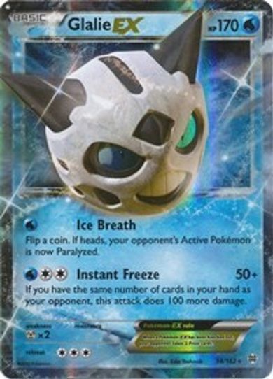 pokemon glalie card - Mega-Glalie-EX (35/162) - XY Breakthrough your opponents Active Pokmon is now Paralyzed Glalie (Team Plasma) - Plasma
