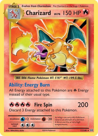 2016 rare pokemon cards Arcanine 018 - Reverse Holofoil XY Evolutions Stage 1 2016 Pokemon XY Evolutions Reverse