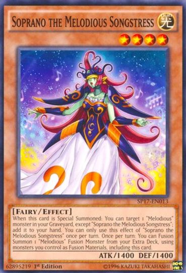 starfoil rare yugioh card Soprano the Melodious Songstress (Starfoil) (SP17-EN013) [Star Pack