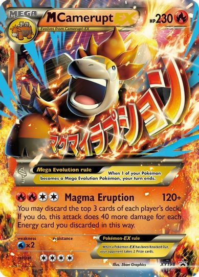 pokemon camerupt card Numel and Lot - 25 Cards This attack does 50 more damage times the number of Energy cards you discarded. M Camerupt EX XY198 [XY