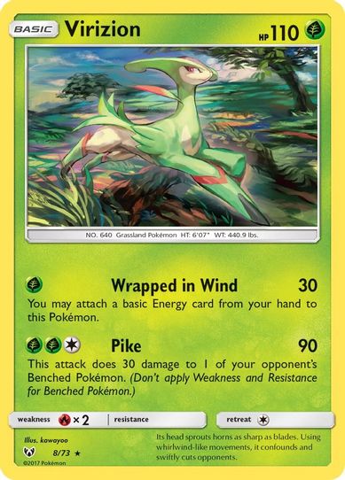 Virizion (8/73) Sun & Moon: Shining Legends]  Pokemon Plug