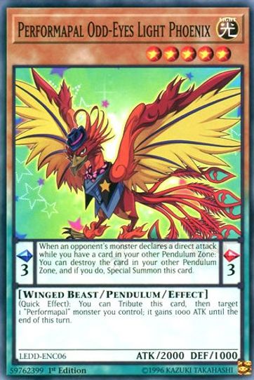 Performapal Odd-Eyes Light Phoenix (LEDD-ENC06) [Legendary Dragon Deck Pokemon Plug Performapal Odd-Eyes Light Phoenix (LEDD-ENC06) [Legendary Dragon Deck Pokemon Plug