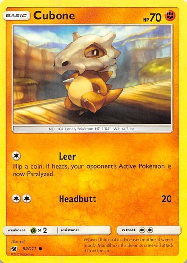 cubone pokemon cards IN STOCK Gem Pack Vol.3 Pokemon Chinese Exclusive Cubone CBB3C-04 07/07