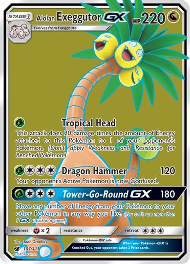 Alolan Exeggutor GX (Full Art) (107/111) [Sun & Moon: Crimson Invasion Pokemon Plug Alolan Exeggutor GX (Full Art) (107/111) [Sun & Moon: Crimson Invasion Pokemon Plug