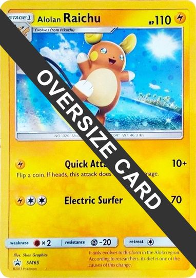 alolan raichu pokemon card Alolan Raichu SM65 (SM Black Star Promo) (SM65) [First Partner Pack Ju – Pokemon Plug