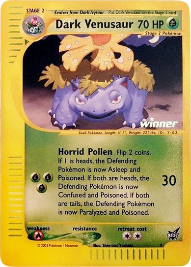 venusaur stage 2 pokemon card value Dark Venusaur