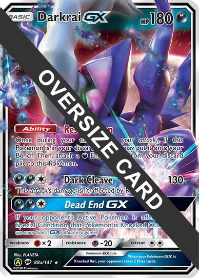 Darkrai GX 88a (Burning Shadows) (88a) [First Partner Pack Jumbo Cards Pokemon Plug Darkrai GX 88a (Burning Shadows) (88a) [First Partner Pack Jumbo Cards Pokemon Plug