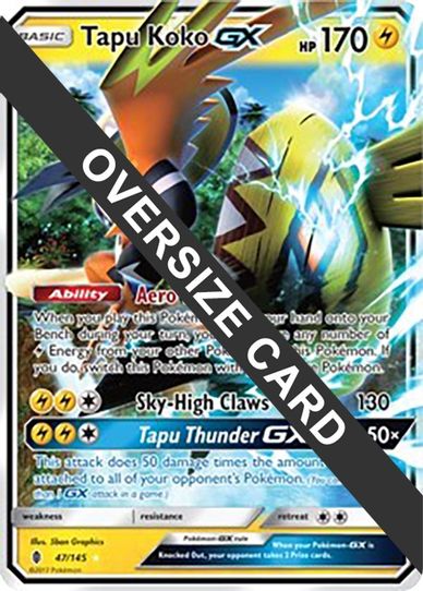Tapu Koko GX 47 (Guardians Rising) (47) [First Partner Pack Jumbo Card Pokemon Plug Tapu Koko GX 47 (Guardians Rising) (47) [First Partner Pack Jumbo Card Pokemon Plug