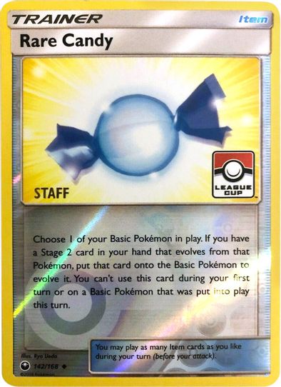 Rare Candy 142/168 (League Promo) [Staff] [League & Championship Cards –  Pokemon Plug