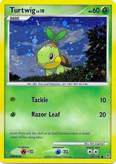 Turtwig (Cosmos Holofoil) (103) [League & Championship Cards] – Pokemon Plug