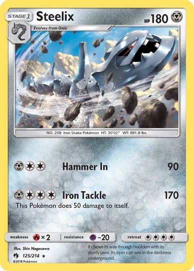 steelix pokemon card value - 89/168 Violet Paradox Rift Illustration Rare #208 PSA Authenticated 10 Card Steelix (125/214) [Sun & Moon: