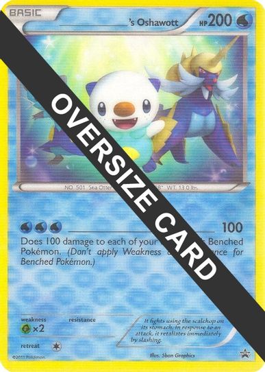 pokemon oshawott card 105/086 White Flare (Graded) Display Case CardAura Colorless Water Pulse (20) Flip a coin ______'s Oshawott[First Partner Pack Jumbo