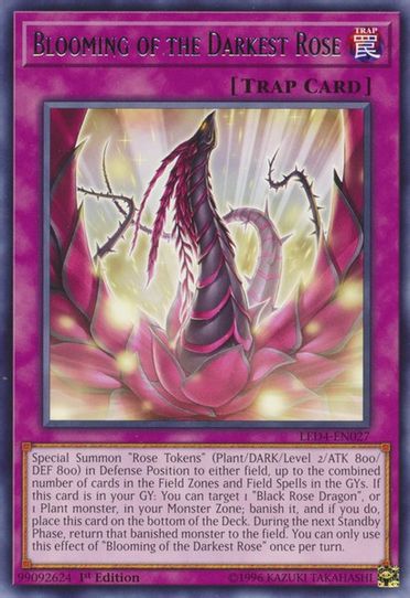 Blooming of the Darkest Rose (LED4-EN027) [Legendary Duelists: Sisters –  Pokemon Plug