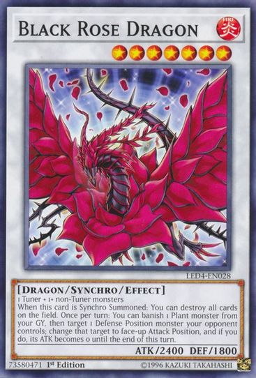 Black Rose Dragon (LED4-EN028) [Legendary Duelists: Sisters of the Ros Pokemon Plug Black Rose Dragon (LED4-EN028) [Legendary Duelists: Sisters of the Ros Pokemon Plug