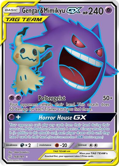 mimikyu pokemon card gx Pokemon Trading Card Game Lost Thunder Ultra Rare Holo Mimikyu GX #149
