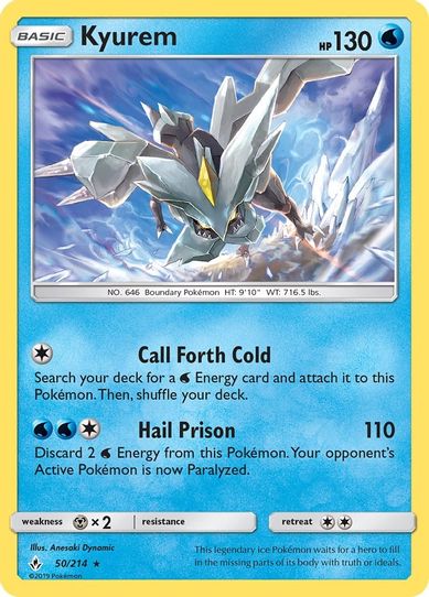 Kyurem (50/214) [Sun & Moon: Unbroken Bonds] – Pokemon Plug