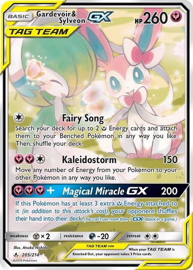 Gardevoir & Sylveon GX (Full Art) (205/214) [Sun & Moon: Unbroken Bond Pokemon Plug Gardevoir & Sylveon GX (Full Art) (205/214) [Sun & Moon: Unbroken Bond Pokemon Plug